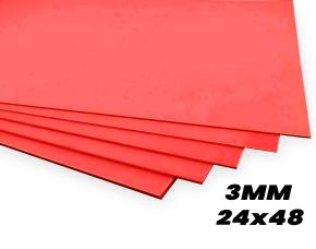 Pieza Lamina Pvc Rojo 3Mm 24´´X48\