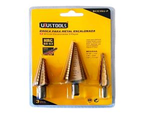 Set 3 Brocas P/Metal Escalonada 3/16\
