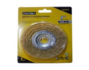 Cepillo De Alambre Redonda  Dorada 4\