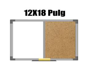 Pizarra Blanca Acrilica/Corcho 12X18