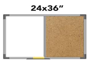 PIZARRA BLANCA ACRILICA/CORCHO 24X36
