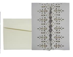 Pqt De 10 Tarjetas P/Imprimir Blanco/Crema