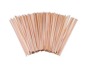 Paq.100 Palitos 100X4Mm Redondos Color Natural P.manualidades
