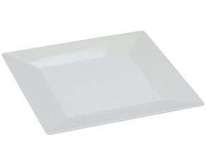 Plato Porcelana Blanco Cuadrado 10.5\