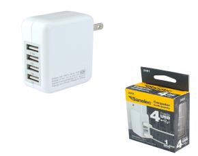 Cargador Usb 4 Puertos 127V